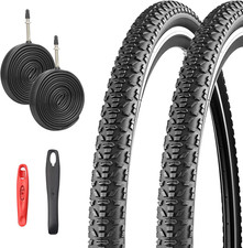 700 Road Bike Tires 700 X 40C Gravel Bicycle Tires with 1/2 Pack Inner Tubes