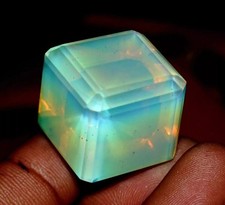 Opal Cube Fire Welo Australian Untreated Natural Certified 90 Ct Gemstone