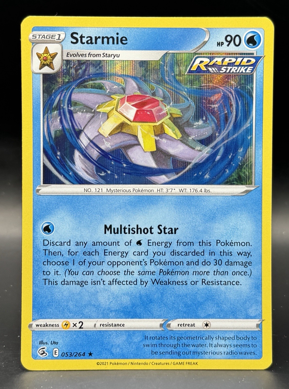 Pokemon Card Starmie 53/264 Rare Holo Fusion Strike