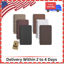 6 Pack Spiral Pocket Notebooks Small 3x5 Mini Spiral Notepads with Lined Pages