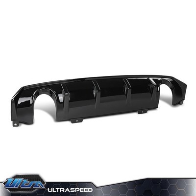 Rear Bumper Lip Diffuser Splitter Spoiler Gloss Black Fit For 16-21 Honda Civic