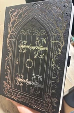 Archer & Olive SpellBook Journal Grimoire Pewter/Copper Blk Cover White Dot Grid