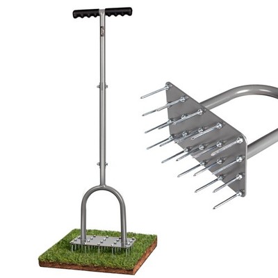Walensee FourRow Spike Lawn Aerator,Manual HeavyDuty Steel Aerator Lawn Tool ...
