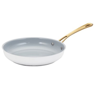10  Stainless Steel Skillet, Matte White