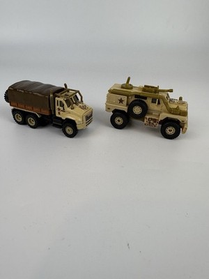 Tonka Strike Force The Defender Desert Diecast Trucks + Fortified Transporter X2