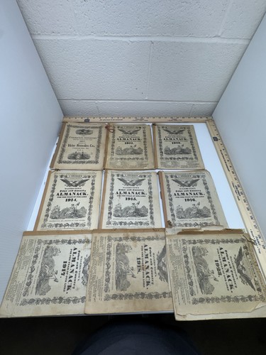 Antique Almanac Lot 1907–1930s Hagerstown Town & Country Ephemera VTG