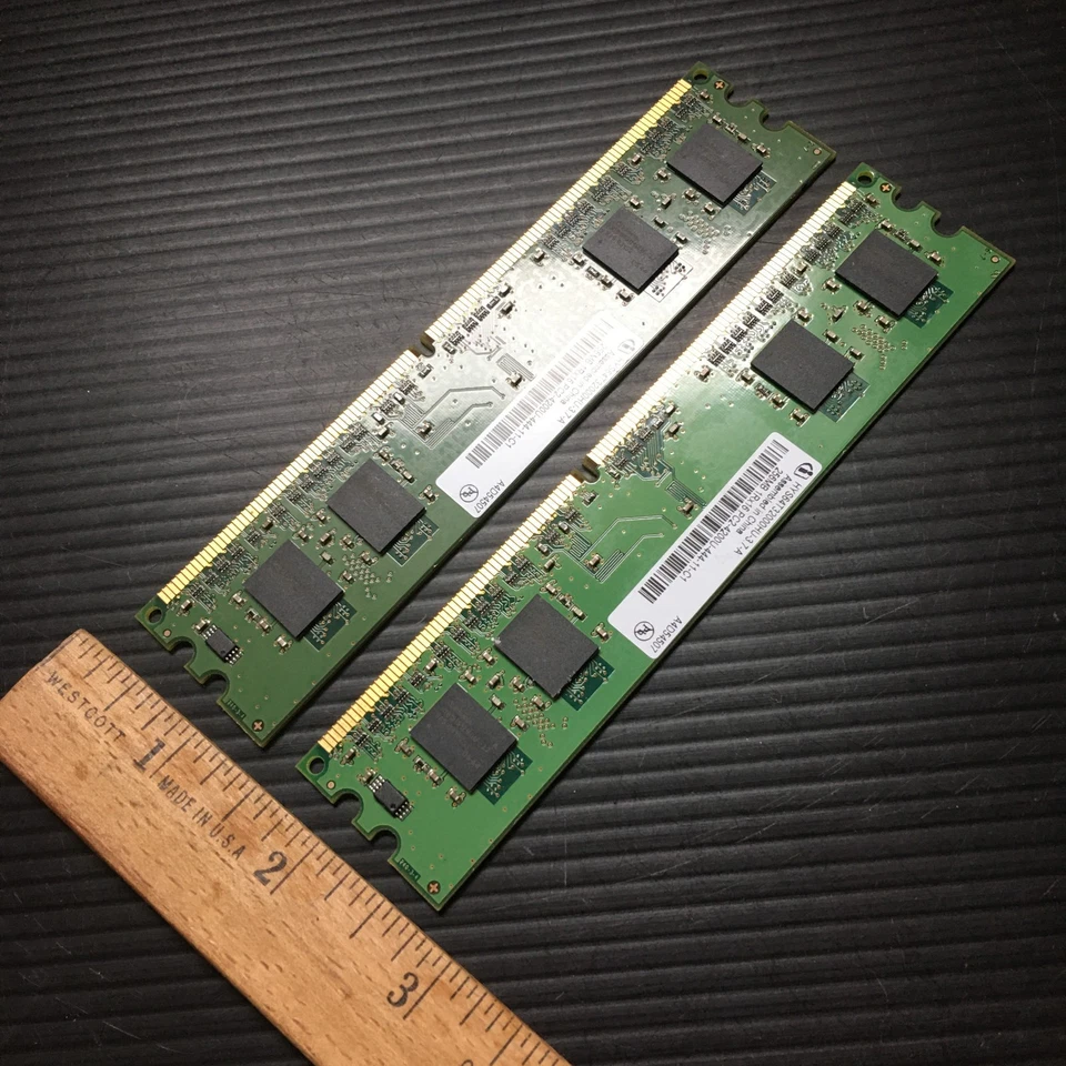 2PCS Infineon HYS64T32000HU-3.7-A 256MB 1Rx16 PC2-4200U-444-11-C1 PC Memory - Image 4 of 4