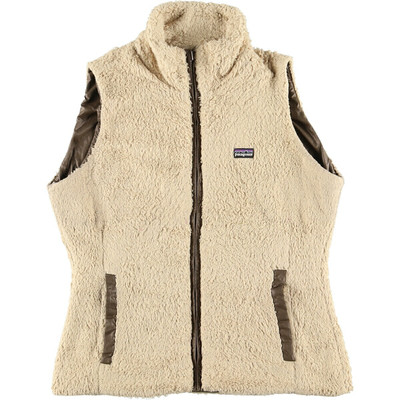Patagonia Women's Reversible Fleece Vest Brown Beige M Full Zip