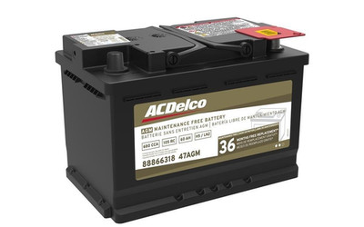 ACDELCO 47AGM AGM; BCI Group: 47; CCA: 680 A; RC: 105 MJ; 9.6 x 6.8 x 7.4