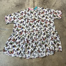 Stella McCartney Kids Girls Dress Sz Butterflies Multicolor Short Sleeve Boxy