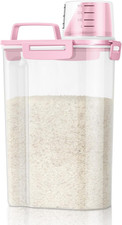 Rice Storage Container 5 Lbs, Small Airtight Dry Food Container for Flour Cereal