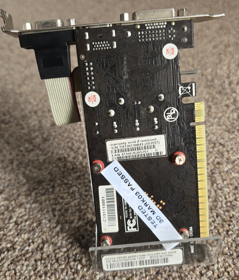 PCI-E Nvidia GF210 1GB Graphics Card - HDMI, DVI, VGA  - Tested With 3DMArk - Image 2 of 4