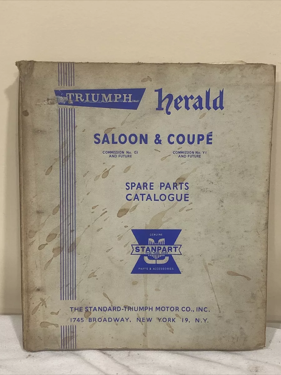 Triumph Herald 1200 Spare Parts Catalogue Standard Leyland 508073 USA