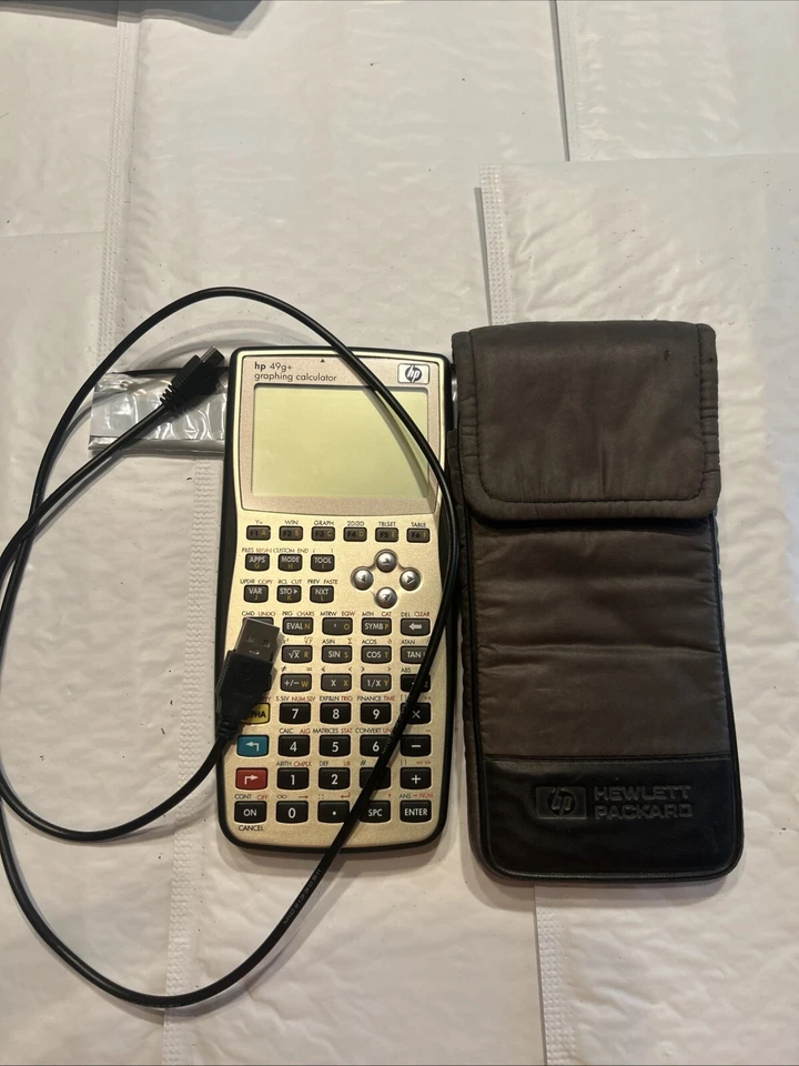 HP 49g+ Hewlett Packard Graphing Calculator With cable and With Case Tested - Image 2 of 4
