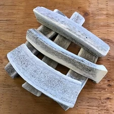 BEST VALUE! (15) Seasoned Elk/Deer Split Antler Dog Chews: sizes SM/MED/LARGE/XL