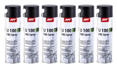 6 x APP U100 Unterbodenschutz Spray Steinschlag schwarz 500ml überlackierbar