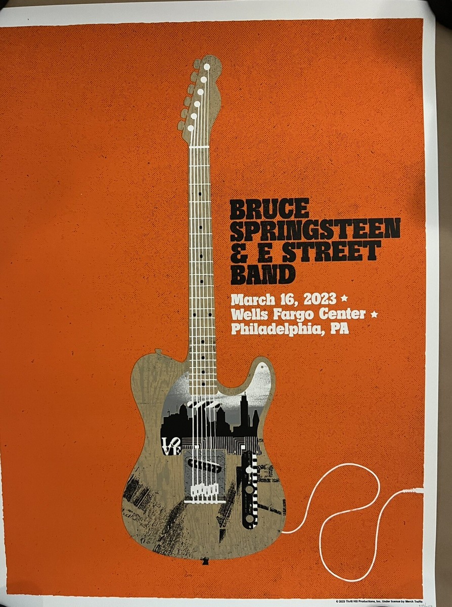 BRUCE SPRINGSTEEN POSTER 3/16/2023 PHILADELPHIA PA GUITAR