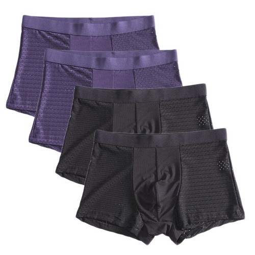 4pcs/lot Bamboo Fiber Men's Boxer Pantie Underpant Plus Size Shorts Breathable - Picture 27 of 34
