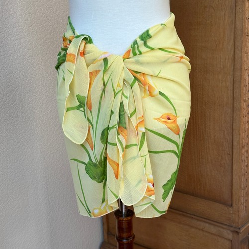 Cherokee Tropical Sarong Beach Bathing Suit Wrap Coverup S/M - Picture 2 of 9
