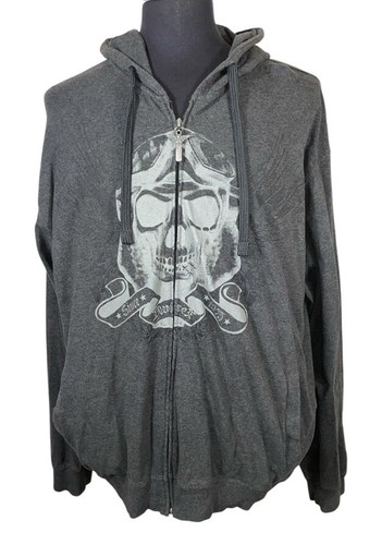 TERRIFIC AVIREX FULL ZIP HOODIE SZ XL Y2K ERA