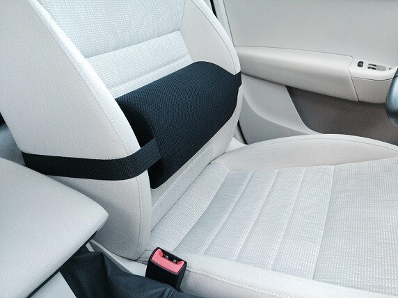 Lendenkissen 30x15x6 für AUTO Sitzkissen Rückenkissen lendenwirbelkissen shwarz