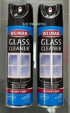 (2-Pk) WEIMAN Window Mirror Shower GLASS CLEANER Streak-Free Shine NO-DRIP FOAM