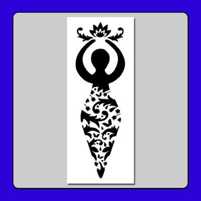 5 X 12 Floral Wiccan Goddess STENCIL Decorative/Wicca/Pagan/Nature ...