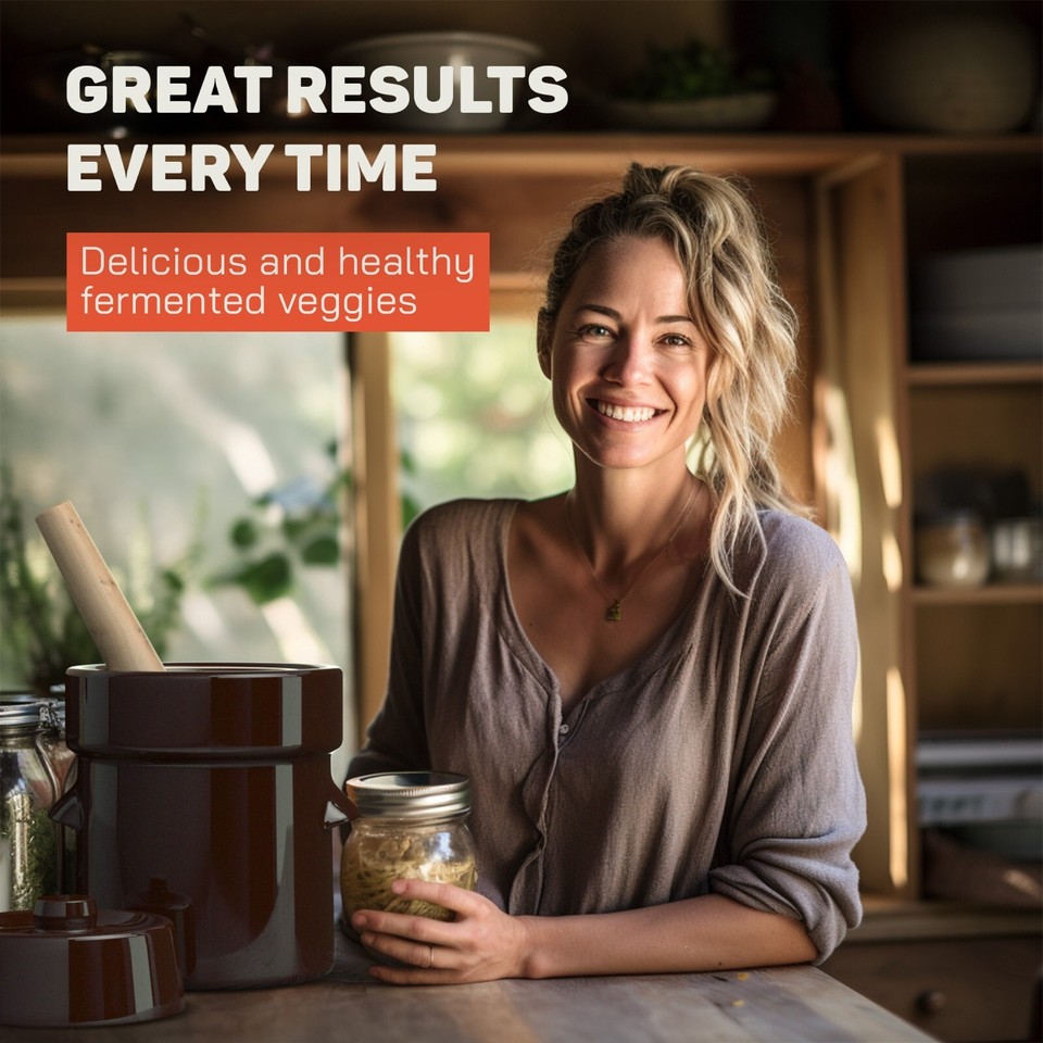 2L Kenley Fermentation Crock Jar Fermenting Pickling Sauerkraut Pot