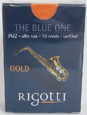 Rigotti Gold Alto Saxophone Reeds - 10 Per Box - Jazz Cut