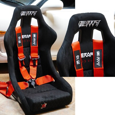 Bull Boost Universal 4 Point Camlock Quick Release Racing Seat Belt Harness US