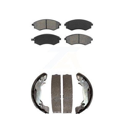Semi-Metallic Brake Pads  Drum Shoes Front Rear Kit For Hyundai Elantra Tib