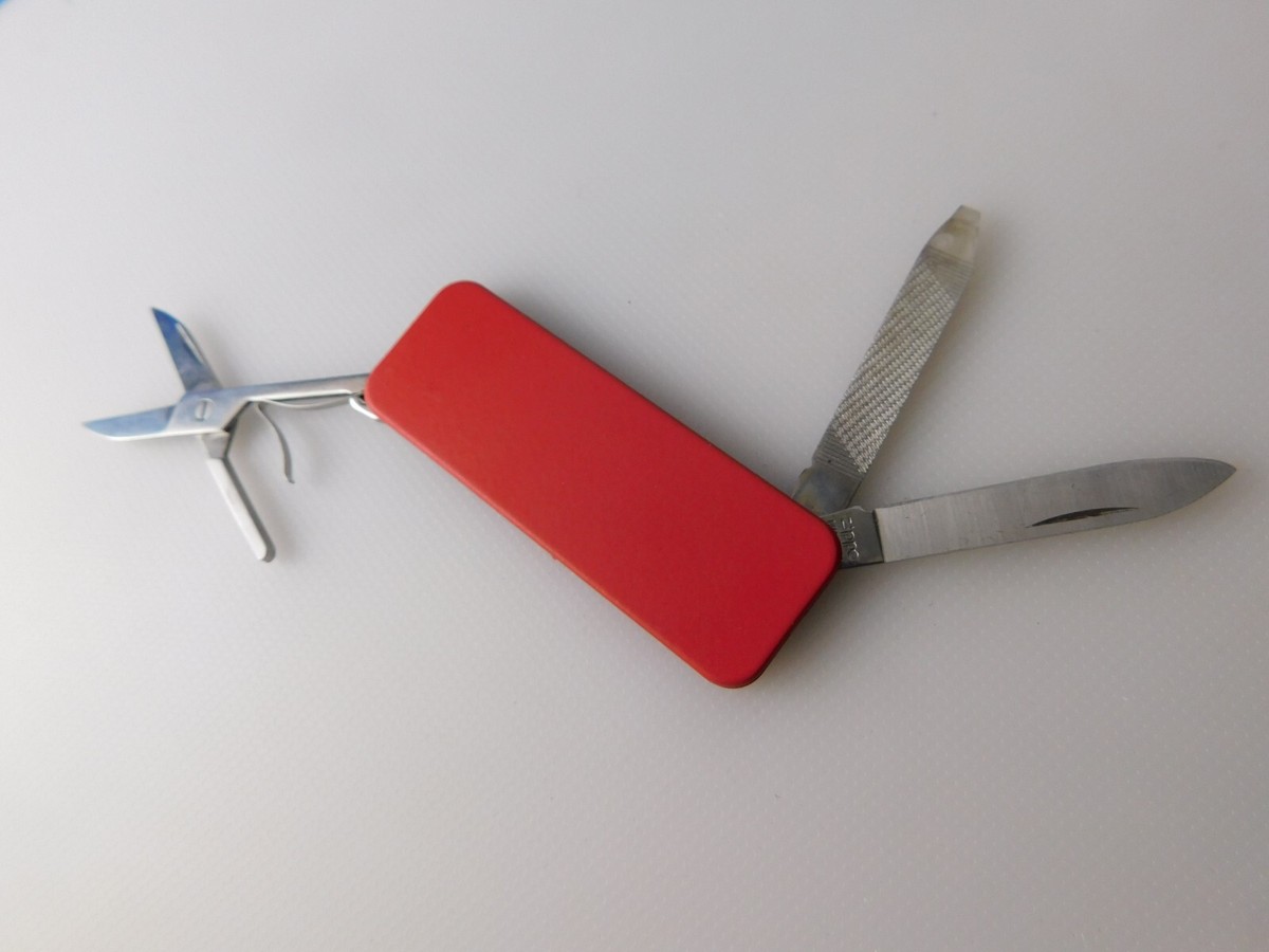 ZIPPO LIGHTER CO KNIFE NAIL FILE SCISSORS MULTI TOOL RED