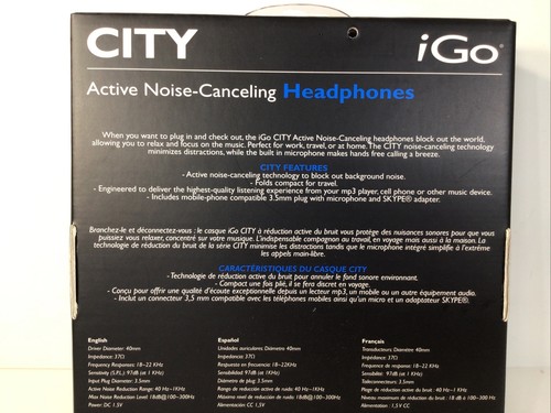 I Go CITY Active Noise-Canceling Headphones ~Brown/Gold ~ NEW ~FREE SHIPPING - Picture 6 of 15