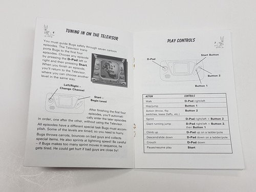 Bugs Bunny Double Trouble Game Gear Authentic Manual Only *staples - Picture 8 of 14