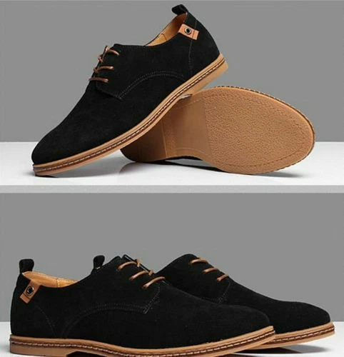 2021 Suede European style leather Shoes Men's oxfords Casual Multi Size Fashion - Picture 7 of 26
