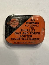 Vintage Shurlite Gas And Torch Lighter Tin