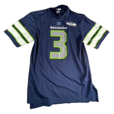 Seattle Seahawks Russell Wilson NFL Jersey Mens Large Blue