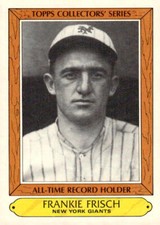 1985 Topps Woolworth All Time Record Holders #13 Frankie Frisch New York Giants