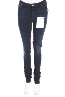 Acne Studios Dark Denim Skinny-Jeans Logo Application W26 L34 dark blue#8934