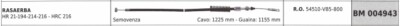 Kabel Übersetzung Honda Rasenmäher Hr 21-194-214-216 1225 MM Abdeckung 1155