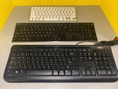 Lot Of 3 Keyboards Used (2) Wireless (1) USB - Nexlink/Microsoft Arteck ...