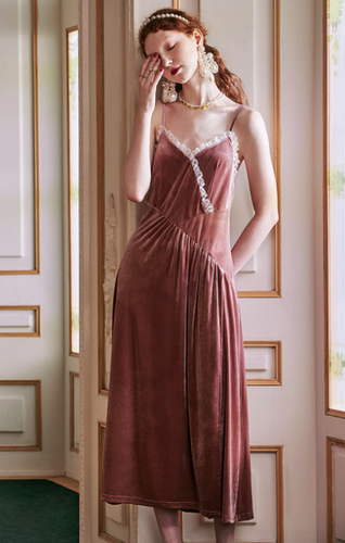 Romántico Mujeres Otoño Invierno Ropa de Dormir Camisón Vestido de Mañana Boda Conjunto de Bata - Imagen 2 de 6