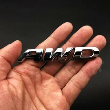 3D Metal Chrome AWD Car Trunk Rear Side Emblem Badge Decal Stickers V6 4X4 4WD