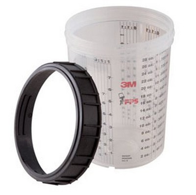 3M 16023 PPS  Mixing Cups and Collars, Large, box of 1