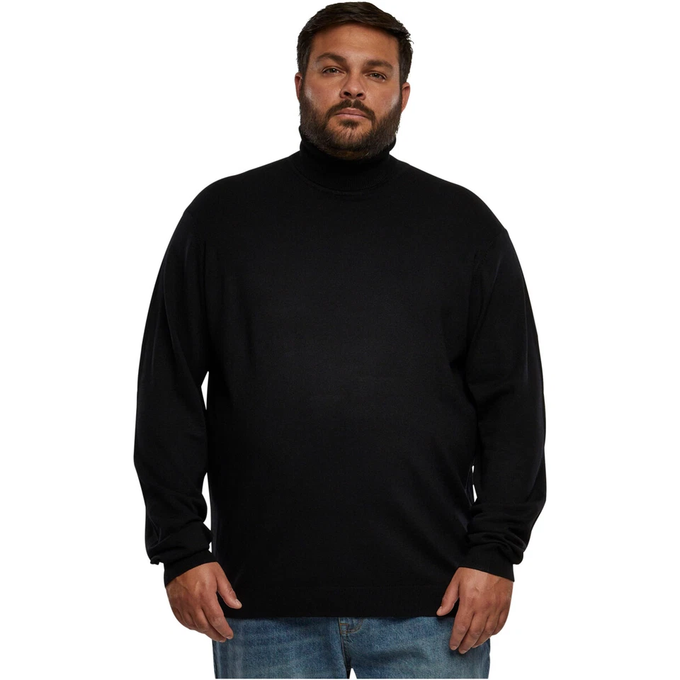 De Punto Jersey Cuello Vuelto Tortuga Suéter Urban Classics Hombre Nuevo - Imagen 3 de 4