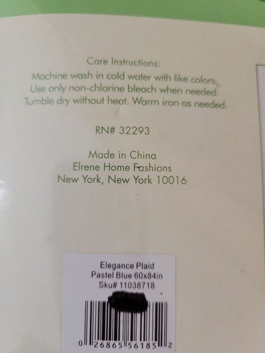 NWT-Light Blue -100%Polyester Rectangle Tablecloth 60 x 84~Washable Fabric - Picture 6 of 6