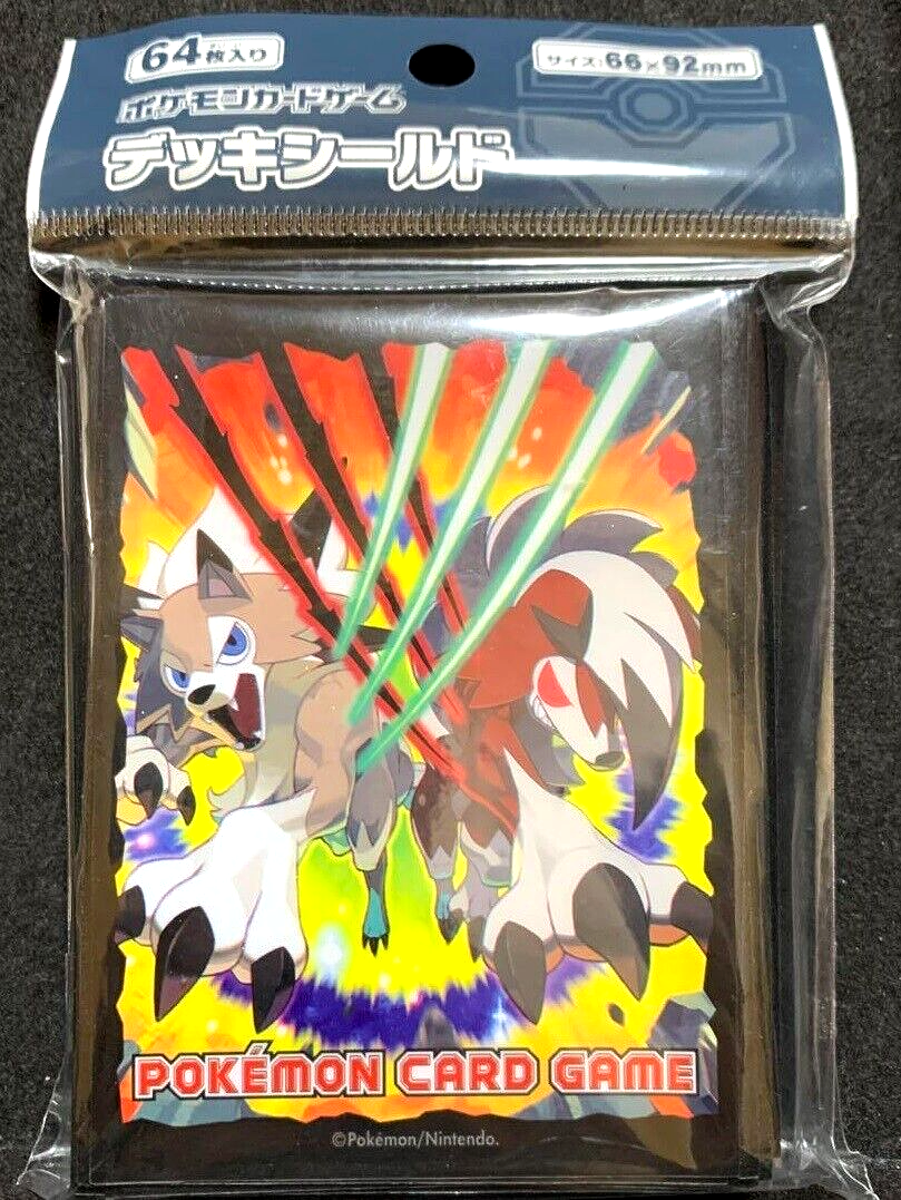 Pokemon Official Deck Shield Lycanroc 64 Sleeves Japanese NEW