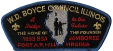 1993 Jamboree W. D. Boyce Council IL JSP Blue Bdr (AR1714)