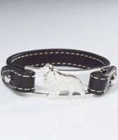 Cavalier King 3D Armband Aus Echtem Leder In 925 Silber Luce
