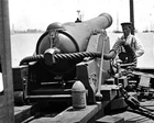 New 8x10 Civil War Photo: 100 Pounder Cannon Gun on Confederate Gunboat TEASER